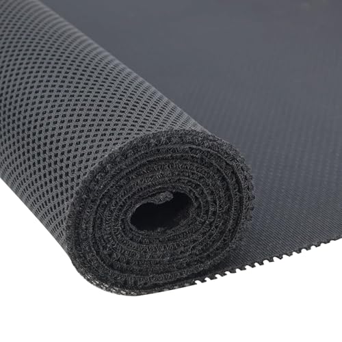 M Mute Touch Stereo Mesh Fabric for Speaker Repair - Premium Quality Speaker Grill Cloth for Speaker Restoration and Repair - 60 x 80 in / 150 x 200 CM Black - Image 1