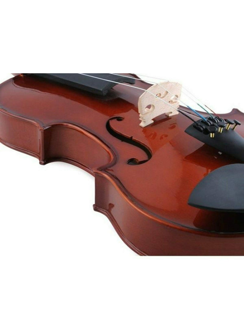 Fitness MV06G Student Violin 1/2 Violin Kit with Bow Rosin & Hard Case for Beginners Practice & Performance - Natural Gloss - Image 3