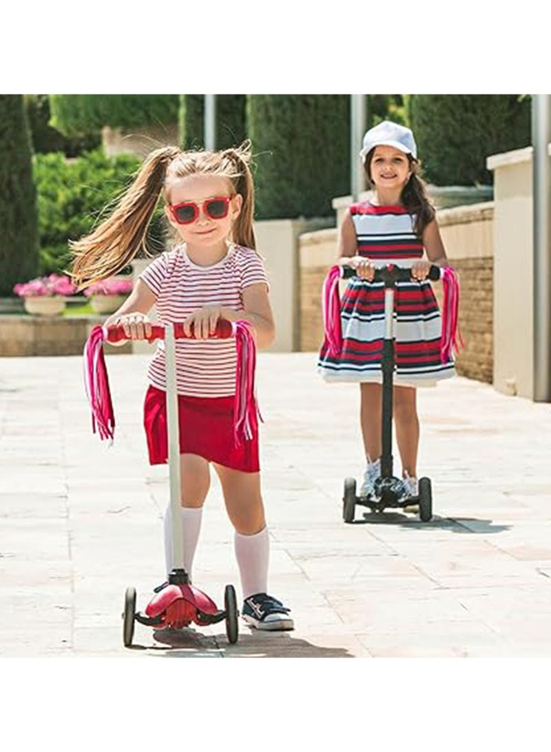 (Pink) Bicycle Streamers Children Bicycle Tassels 1 Pair, Children's Bicycle Accessories Scooter Bicycle Tricycle Handlebar Streamers Handlebar Accessories Suitable for Girls and Boys  - Image 4