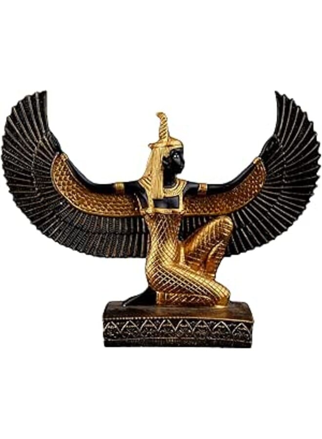 Egyptian Goddess Maat open wings statue sculpture hand painted made in Egypt. Maat was the goddess of harmony and Justice