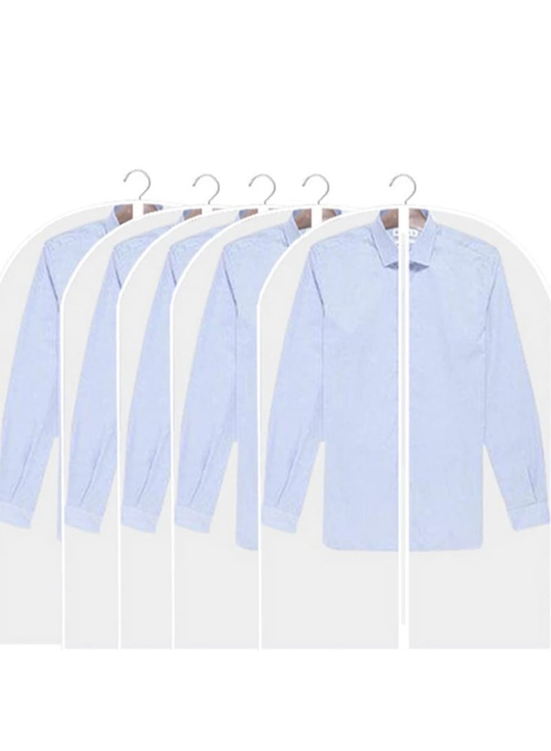 Hanging Clothes Covers Garment Bags - Clear Garment Bag, Plastic Dust proof Suit Case, Dress Protector Zippered Garment Covers for Closet Storage and Travel (5 Pack)  - Image 1