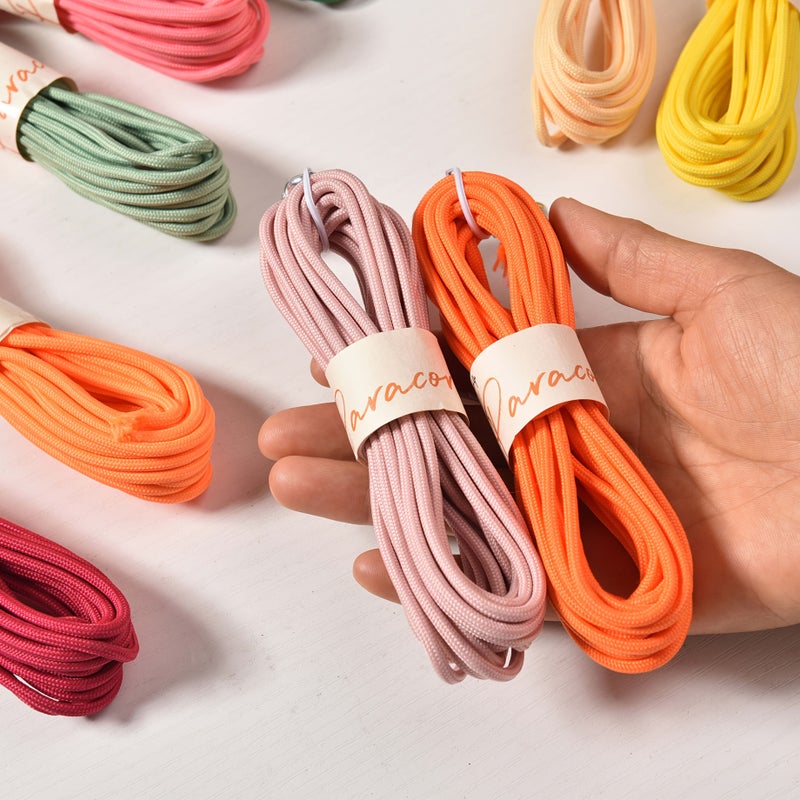 31 Yellow 3mm High Density Matte Paracord Rope 5 Meters - Image 4