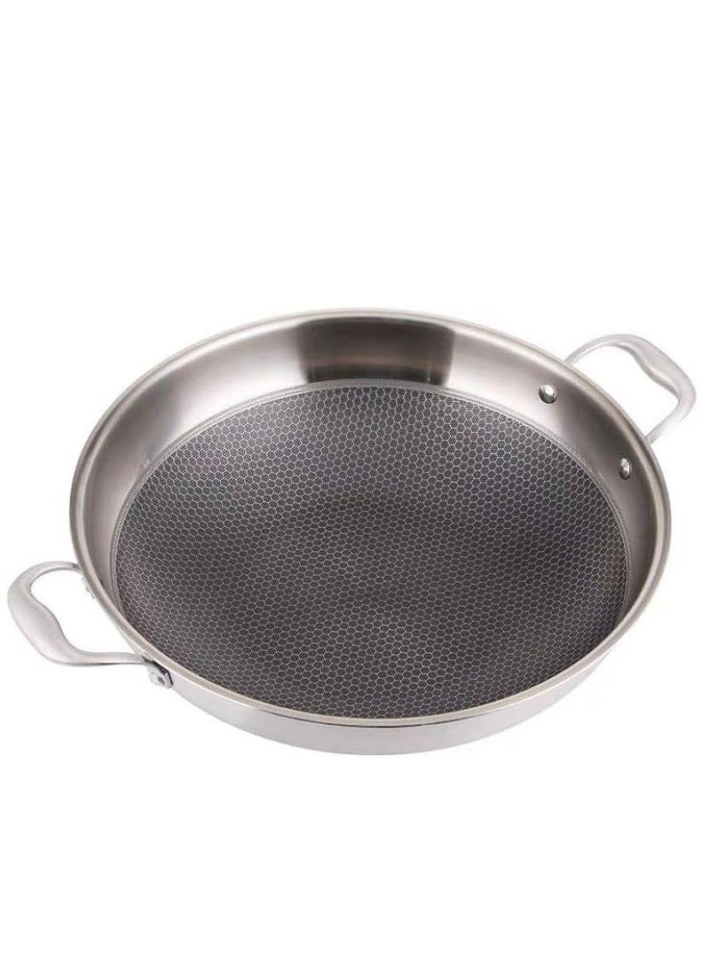 Non-stick Stainless Steel Frying Pan With Two Hands - 24CM - Image 2