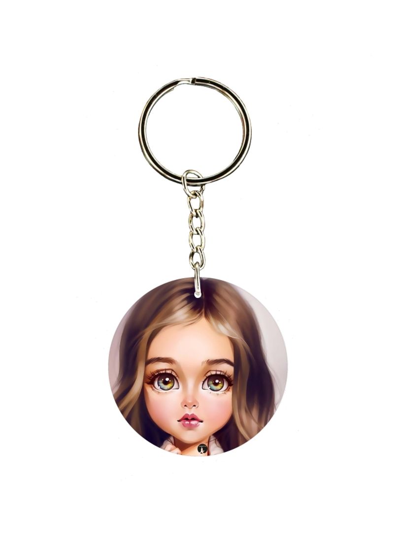 RKN Animie Girl Printed Keychain
