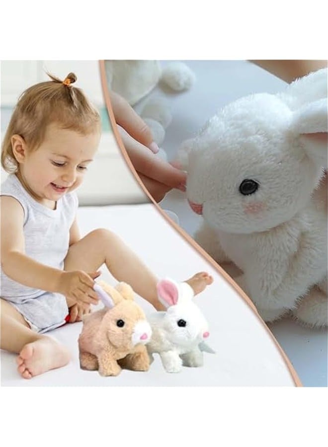 Bunby - My Realistic Bunny Toy, Interactive Realistic Bunny, Bunbi My Realistic Bunny Toy, Bunby Realistic Bunny Toy, Vitality Bliss Bunny, Handmade Interactive Bunny (White+Browm) - Image 4