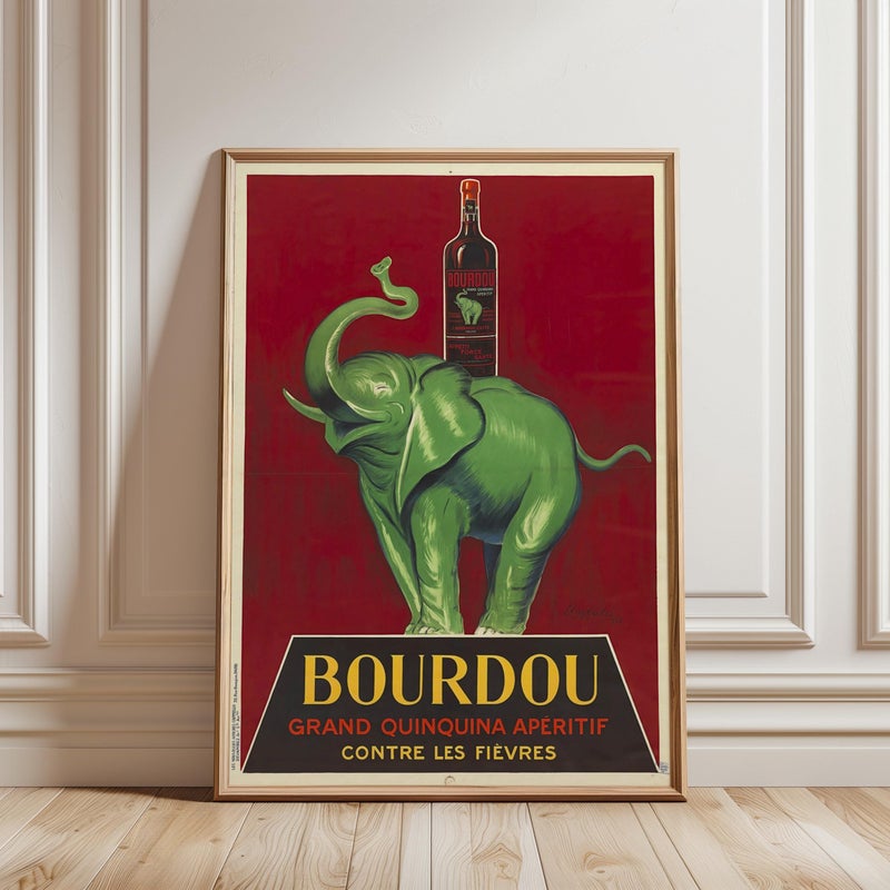 TNESSENTIAL Bourdou Quinquina Poster: 1890s French Vintage Advertising Elephant Art - Image 1