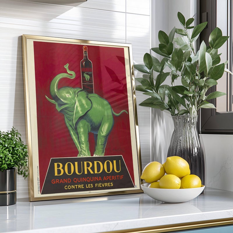 TNESSENTIAL Bourdou Quinquina Poster: 1890s French Vintage Advertising Elephant Art - Image 2