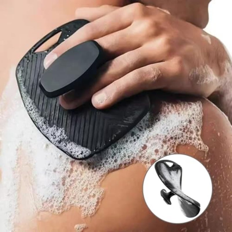 Silicone Back Scrubber 16.5" and Silicone Body Scrubber Dual-Side and Hair Scalp Massager and Face Brush Set (4PCS), Deep Cleaning and Shampoo at Home with 2 Free Hooks - Image 5