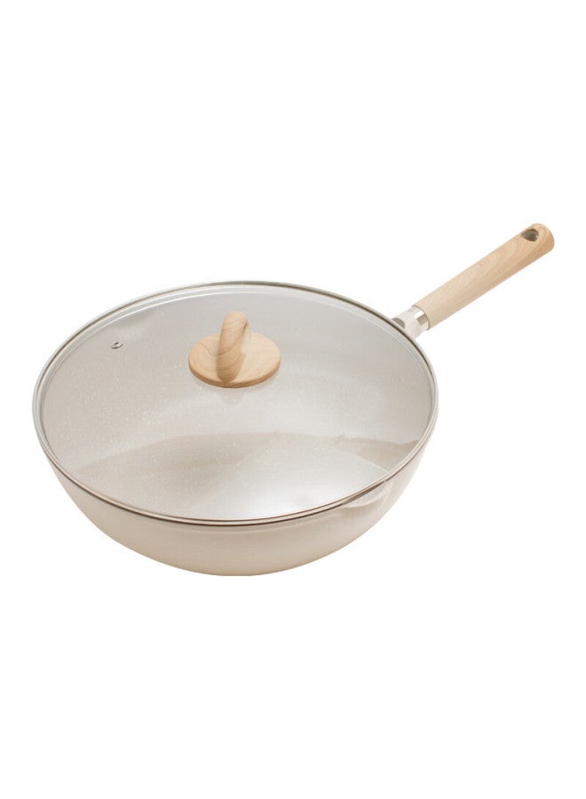 Jitiechui Non-stick Wok With Maifanite Color, Household Stir-fry Pan, Low Small Wok For Induction And Gas Stoves, 32cm - Image 3