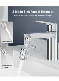 Jomoo Faucet Aerator, 720-Degree Swivel Splash Filter Faucet Dual Function Sink Spray Aerator, Bathroom Faucet Mounted for Face Washing, Gargle and Eye Flush, Chrome  - Image 3
