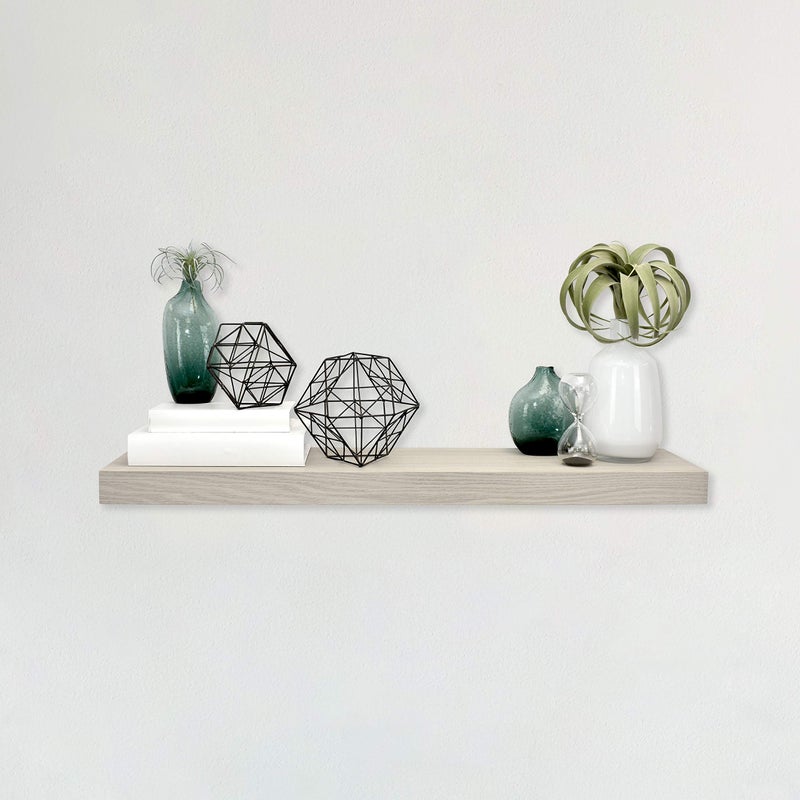 MCS Gray Woodgrain Floating Shelf 36 Inch x 8 Inch 36 x 8Grey