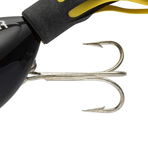 Arbogast Hula Popper Topwater Fishing Lure, YBS Black, G770 (1 3/4 in, 1/4 oz) - Image 2