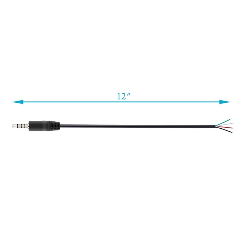 Fancasee 10 Pack Replacement 3.5mm Male Plug to Bare Wire Open End TRRS 4 Pole Stereo 1/8" 3.5mm Plug Jack Connector Audio Cable for Headphone Headset Earphone Microphone Cable Repair - Image 4