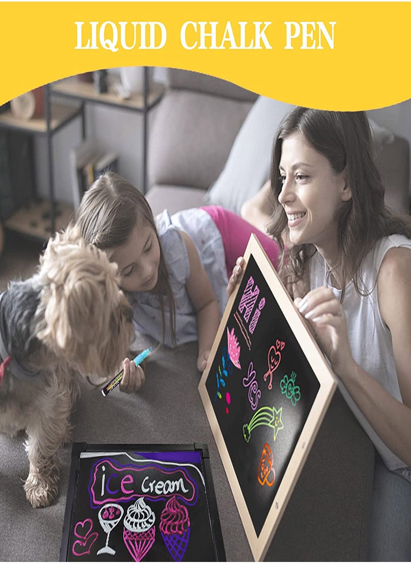Excefore Erasable Chalk Markers Pens Set 8 Colors Colorful Graffiti Highlighter Marker for Flashing LED Lighted Board Blackboard Whiteboard Rocks Painting Decorations Wood Plastic Canvas Glass Mugs  - Image 3