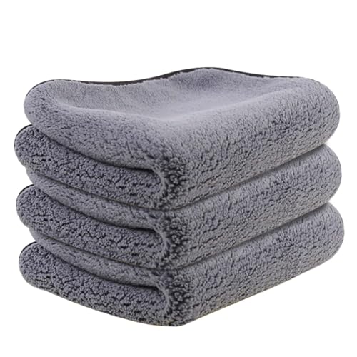 Autofy 500GSM - 40cm x 60cm - [Pack of 3] - Microfiber Cloth Double Sided Microfiber Cloth for Car Lint Free Super Soft Plush Car Cleaning Cloth Sueded Edges for Scratch Free Car & Bike Cleaning - Image 1