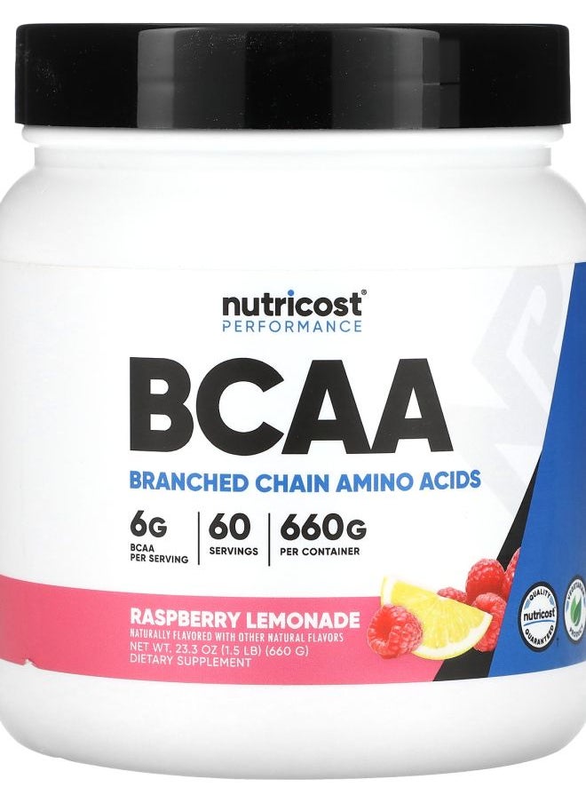 Nutricost Performance BCAA Raspberry Lemonade 1.5 lb (660 g) 