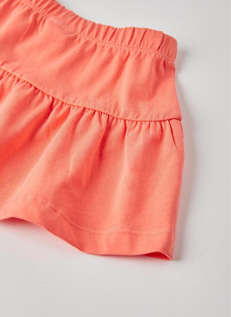 Zippy Jersey Skirt for Baby Girls, Orange - Image 3