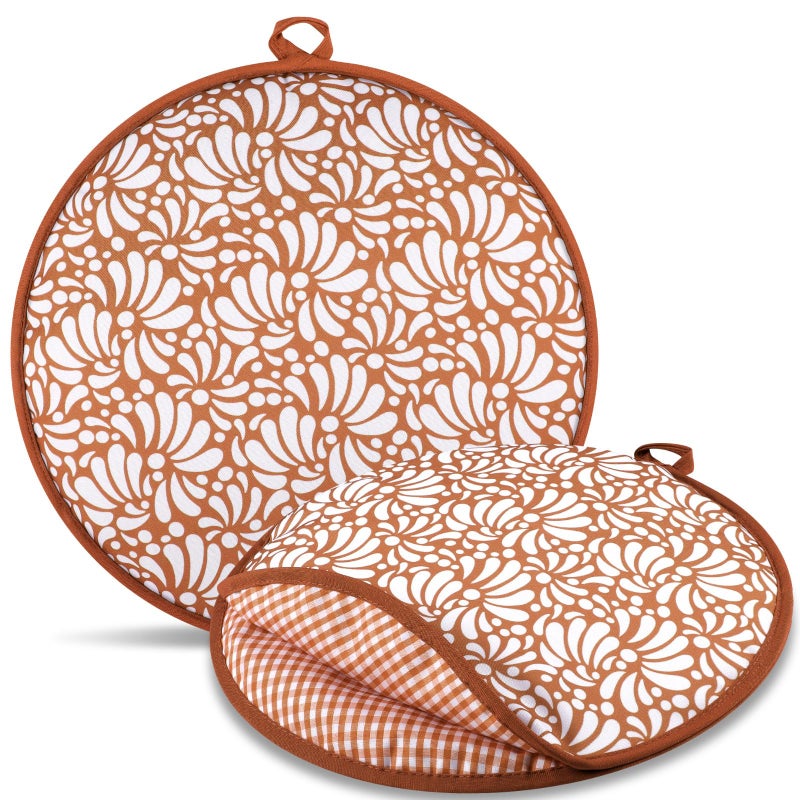 Honeydak 2 Pcs 12 Inch Tortilla Warmer Pouch Microwavable Insulated Cloth Pouch Mexican De Barro Talavera Tortillero Fabric Tortilla Keeper Taco Holder for Tortillas Tacos Naan Pizza Rolls - Image 2