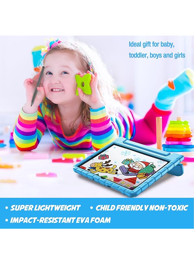 Procases Kids Case For Galaxy Tab A9 Plus 2023 Shockproof Lightweight Kids Friendly Case With Convertible Handle Stand For Girls Boys Children Toddler Baby -Blue - Image 5