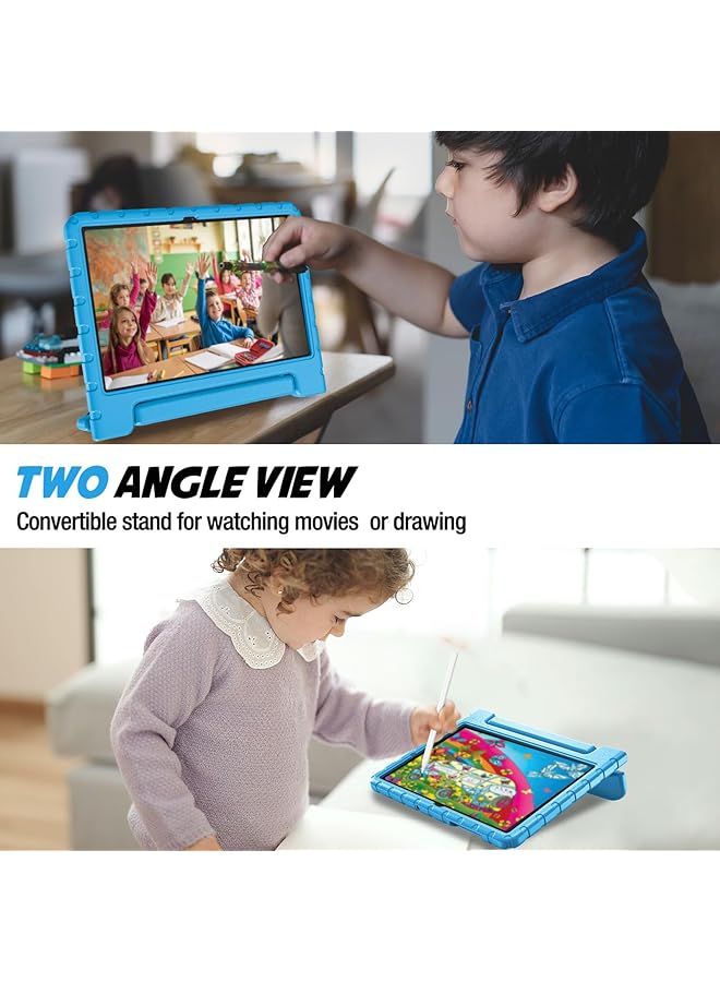 Procases Kids Case For Galaxy Tab A9 Plus 2023 Shockproof Lightweight Kids Friendly Case With Convertible Handle Stand For Girls Boys Children Toddler Baby -Blue - Image 3