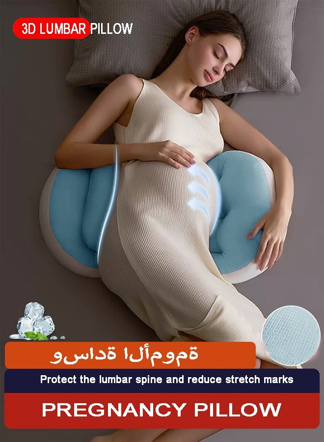 Pregnancy Sleep Pillow Pregnant Pregnancy Pillow Support Pregnancy Pillow Feeding Baby Side Sleeping Pillow Adjustable And Removable Portable For Supporting Back Abdomen Back Hips Legs  - Image 1