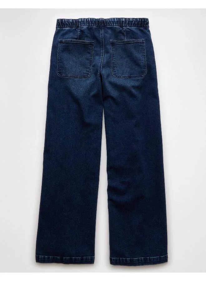 American Eagle AE Dreamy Drape Cozy Low-Rise Baggy Wide-Leg Jean