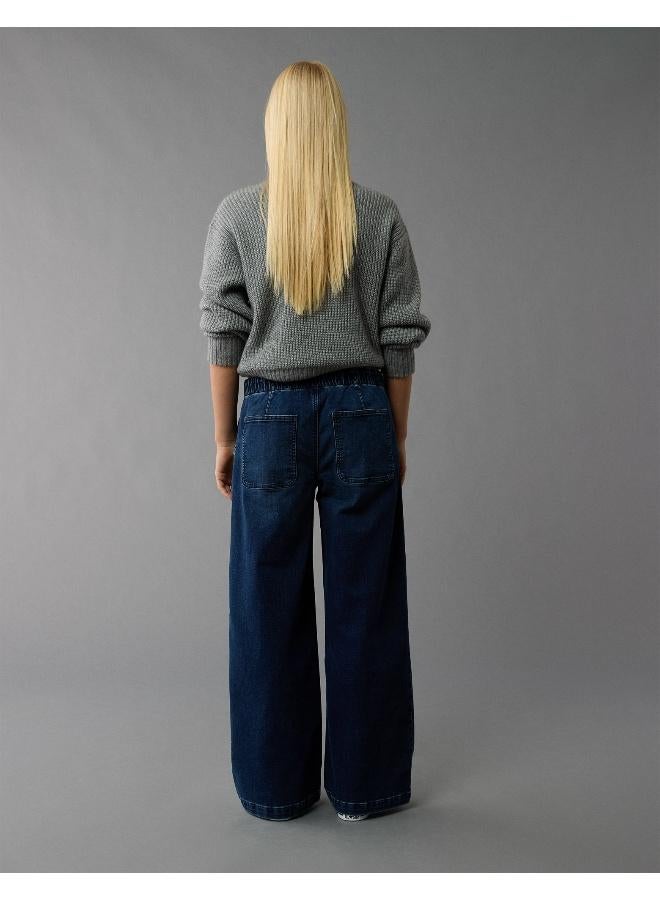 American Eagle AE Dreamy Drape Cozy Low-Rise Baggy Wide-Leg Jean  - Image 4