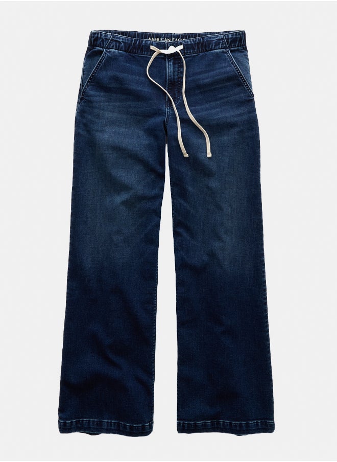American Eagle - AE Dreamy Drape Cozy Low-Rise Baggy Wide-Leg Jean - Image 1