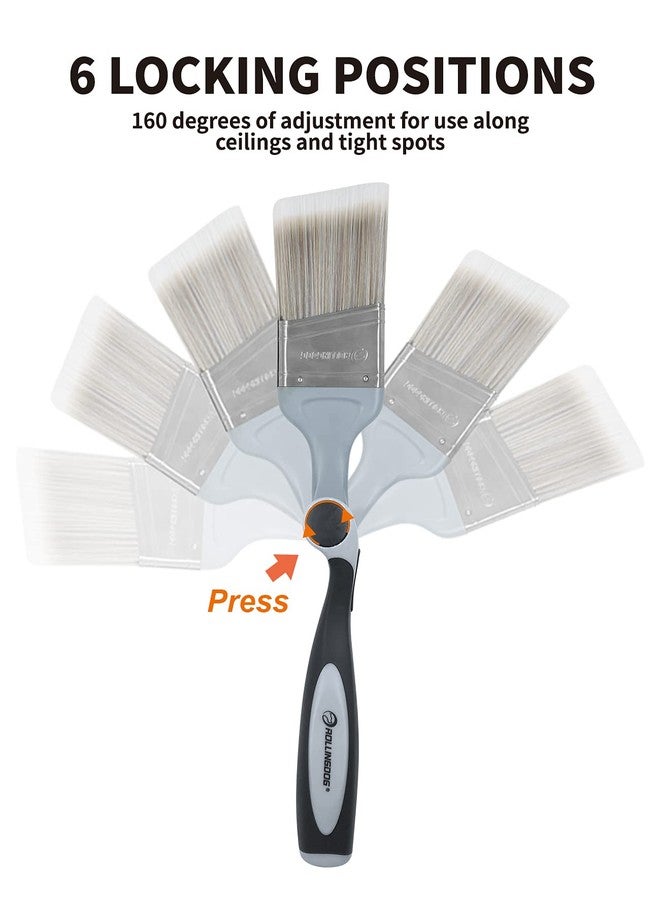 ROLLINGDOG 11 PC 9 Inch Paint Rollers Kit With Extension Pole, Extendable Paint Brush, Paint Tray with Liners, Paint Roller Cleaner and Masking Tape for Wall Ceiling House Painting - Image 3