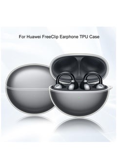 Generic Silicone Carrying Case Earphone Shell Compatible with Huawei Free Clip Protective Scratch Cover with Carabiner  - Image 2