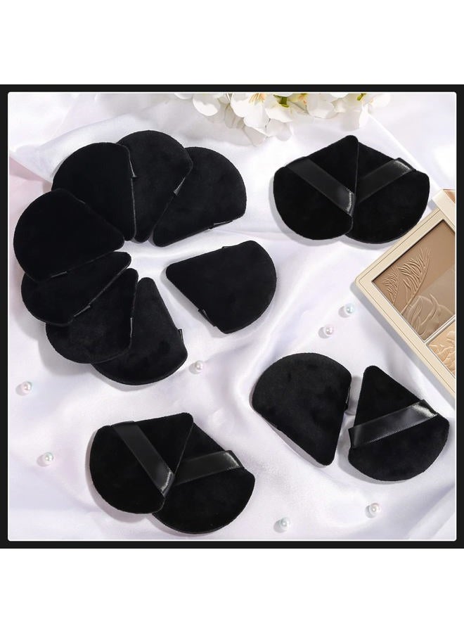 Thrilez 20pcs Triangle Powder Puff, Loose Powder Puffs Makeup Puff for Face Powder, Setting Powder Puff for Make Up, Face Puff Pads for Press Powder, Sponge Powder Applicator for Face and Eye (Black) - Image 5