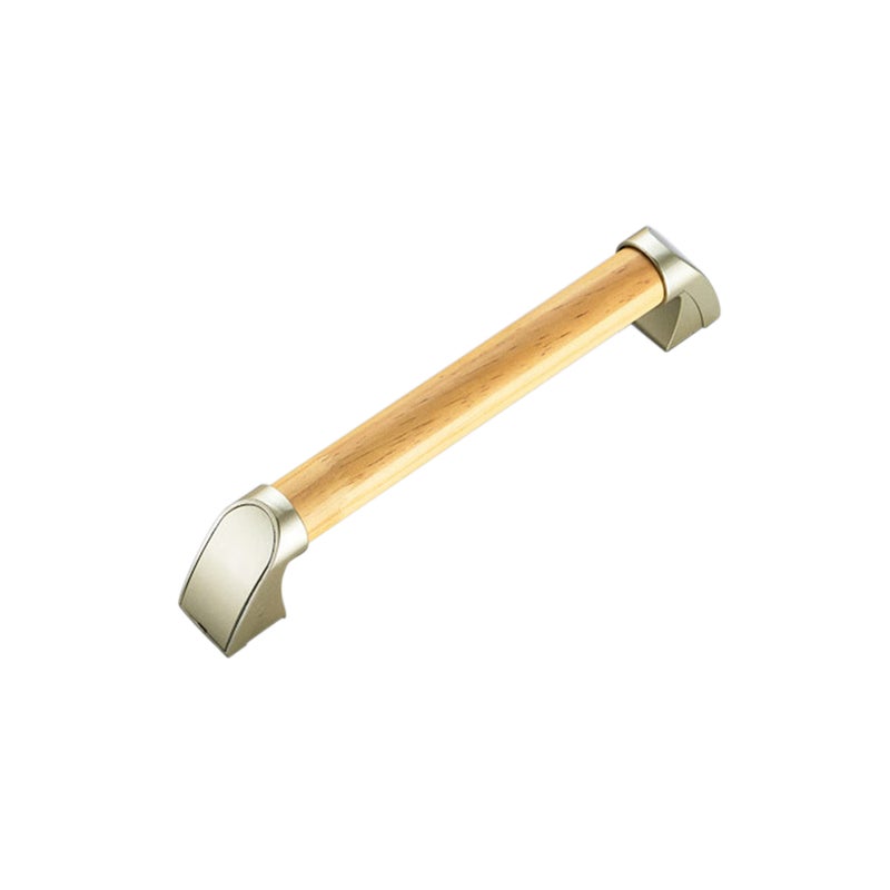 Bathroom Grab Bar Toilet Shower Bathtub Handicap Support Balance Grab Bar Zinc alloy Pine Wood Non-slip Rubber Safety Rail - Image 1