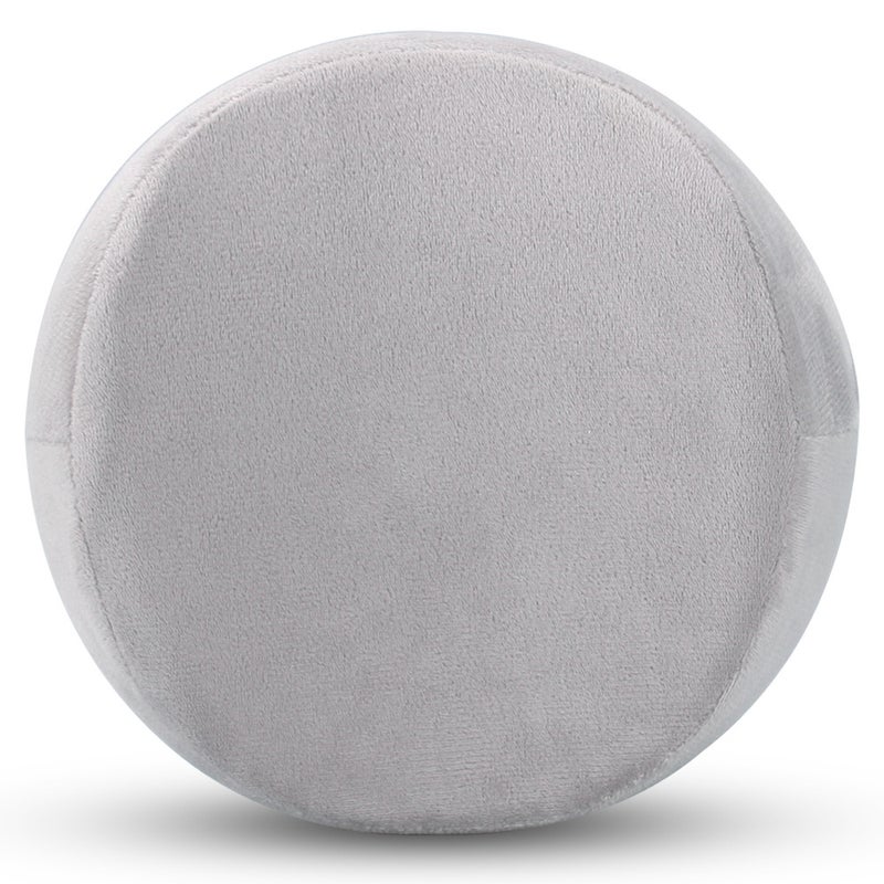 Memory Foam Orthopedic Leg Pillow Round gray flannel