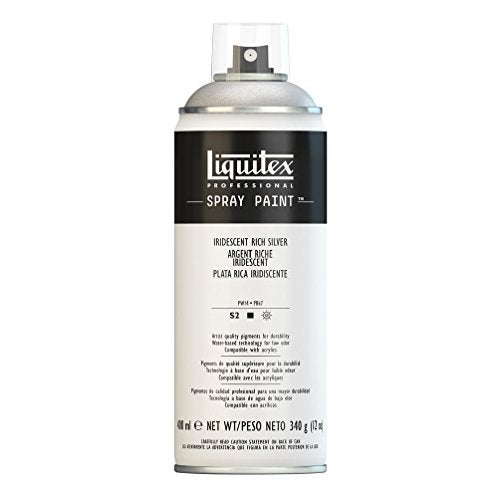 Liquitex Professional Spray Paint, 12-oz (400ml), Iridescent Rich Silver - Image 1
