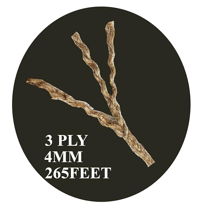 AWADH265 Feet 80 Meters of 3 ply Raw Natural Jute Cord Twine for Arts and Crafts BedTable Binding Packaging Rope String for Gifts DIY Crafts Sutli Sootli Jute Rope Jute Rassi 2 - Image 2