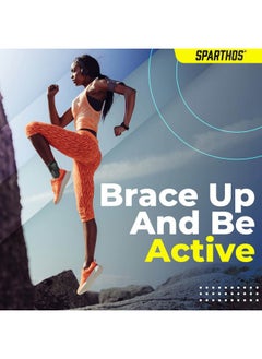 Sparthos Lace Up Ankle Brace - Support for Injury Recovery and Foot Sprains - Compression for Running, Basketball, Volleyball - Compression Stabilizer Braces - For Men & Women (Gray - XL)  - Image 4