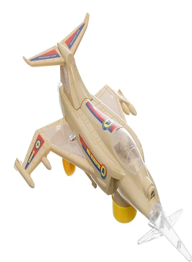 Battery Operated Airplane Toy For Kids - 1091A, Beige