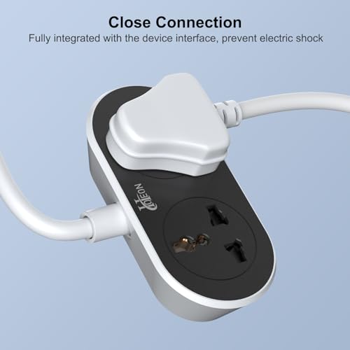 Hoteon Extension Board 5 Meter, 2500W 10A Extension Cord, Heavy Duty Long Wire Extension, 2 Universal Outlets Extension Cable, 3 Pins Power Cord Extension, Expandable Power Strip for Home Office - Image 5