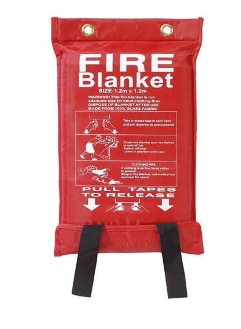 Fiberglass Fire Emergency Blanket 1.2x1.2m  - Image 1