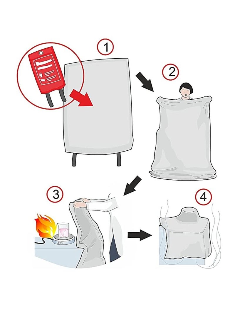 Fiberglass Fire Emergency Blanket 1.2x1.2m  - Image 2
