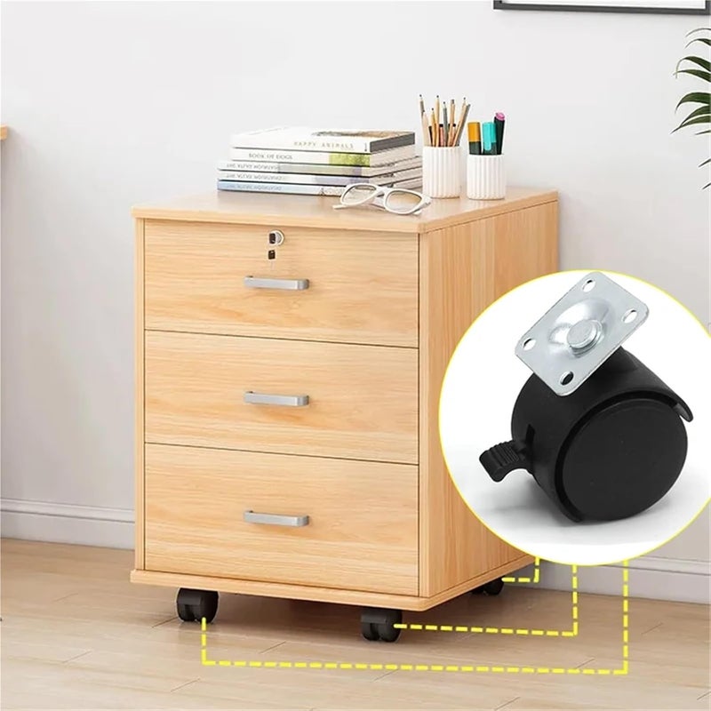 12 Pack Furniture Casters Wheels With Brakes For Tables And Shelves - Image 5