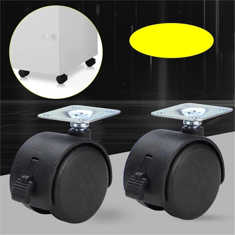 12 Pack Furniture Casters Wheels With Brakes For Tables And Shelves - Image 3