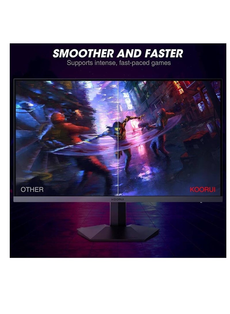 KOORUI KOORUI GN02 27" FHD VA Gaming Monitor 240hz Refresh Rate, 1ms Response Time, DCI-P3 90% Color Gamut, Adaptive Sync, 1920 x 1080, HDMI, DisplayPort, Black  - Image 5