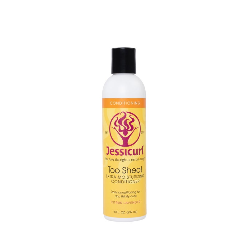 Jessicurl, Too Shea! Extra Moisturizing Conditioner for Curly Hair, Citrus Lavender, 8 Fl oz. Leave in Conditioner for Dry Hair, Anti Frizz Hair Products