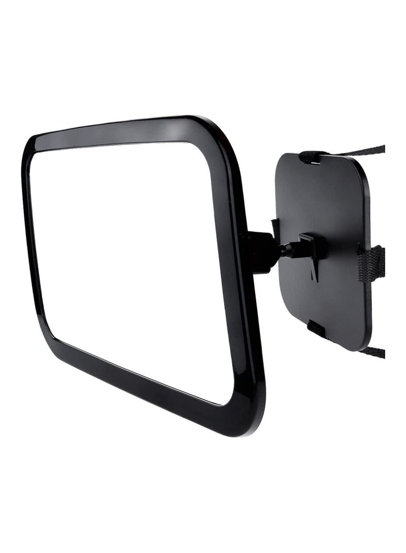 Adjustable Belt Back Seat Car Inner Mirror Square Rear View Headrest Mount Safety Baby Kids Monitor 360 Degree Adjustable Baby Car Backseat Mirror Facing Rear Seat Car Styling - Image 2