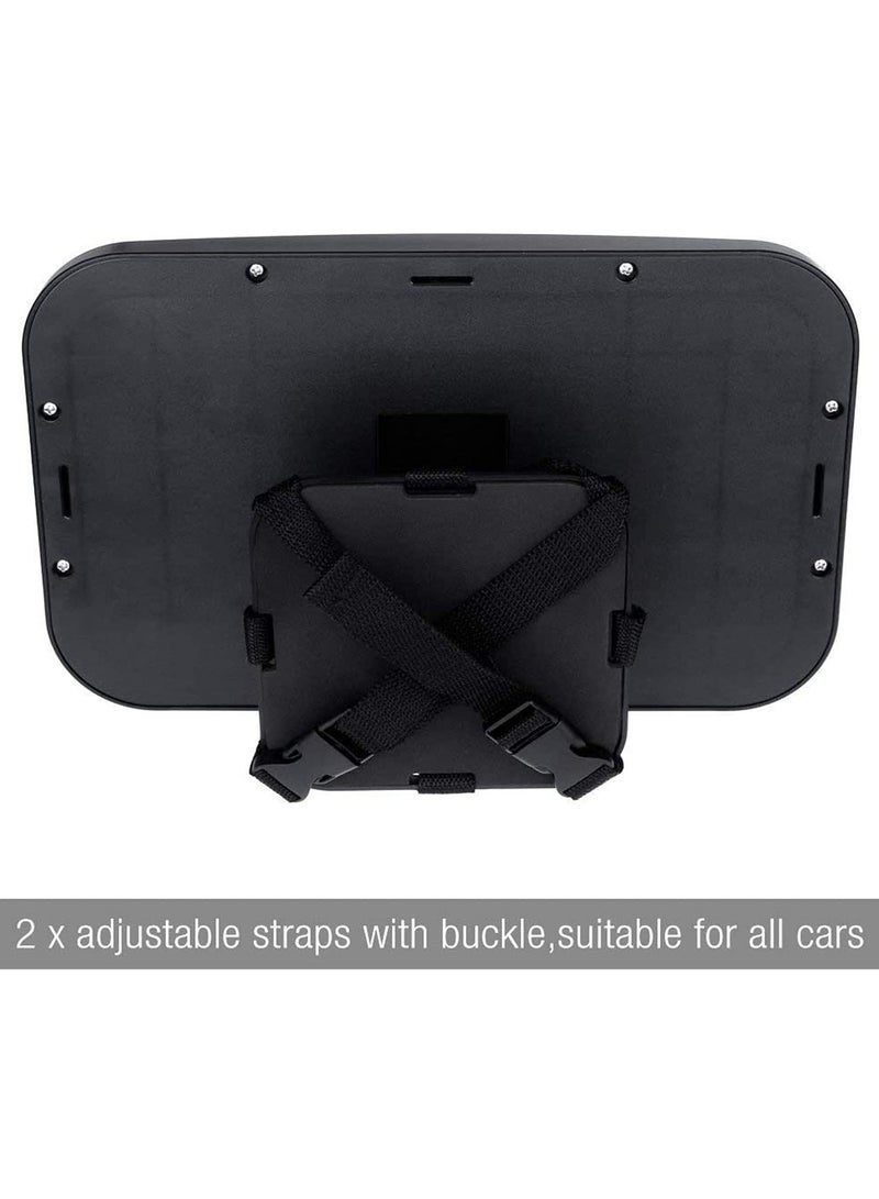 Adjustable Belt Back Seat Car Inner Mirror Square Rear View Headrest Mount Safety Baby Kids Monitor 360 Degree Adjustable Baby Car Backseat Mirror Facing Rear Seat Car Styling - Image 5