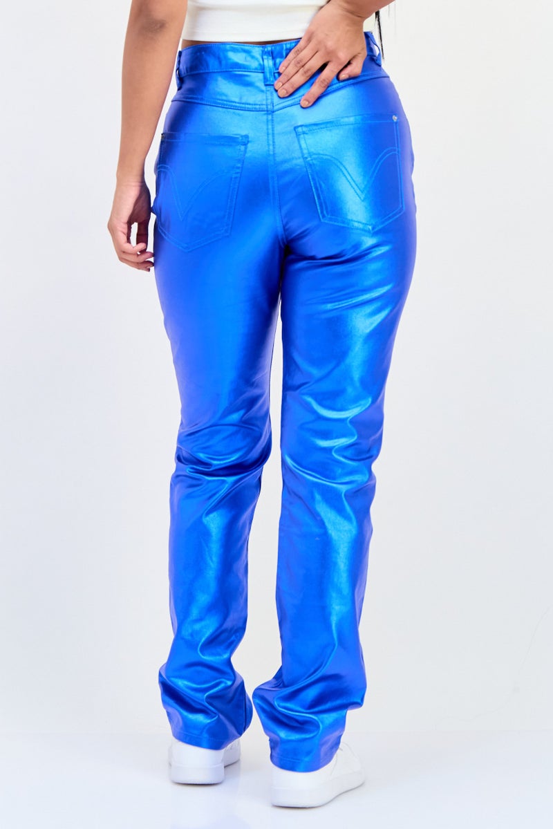 Cropp بنطلون نسائي بقصة عادية وساق مستقيم، أزرق - Image 3