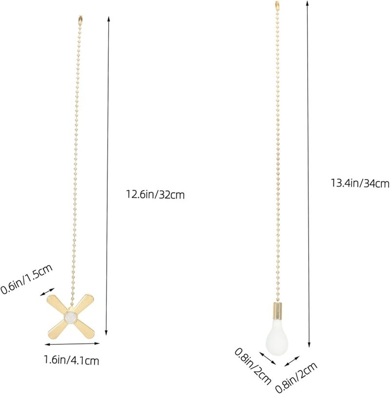 Vintage Ceiling Fan Pull Chain Extension Light Bulb Design Easy Install Home Decor - Image 2