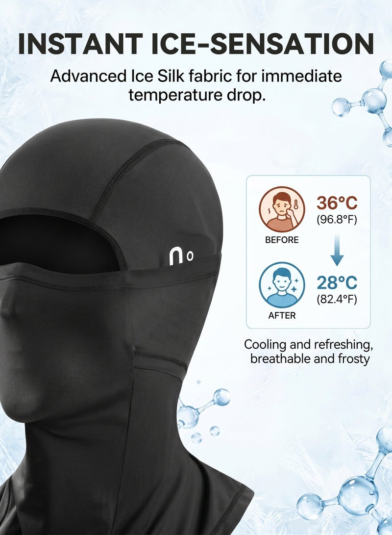 Axpeih Breathable Full Face Mask, Lightweight UV Protection, Summer Ice Silk Cycling Sun Protection Mask, Breathable Sweat-Wicking for Motorcycle Riding, Cycling & Running, Multi-Use Sports Mask - Image 4