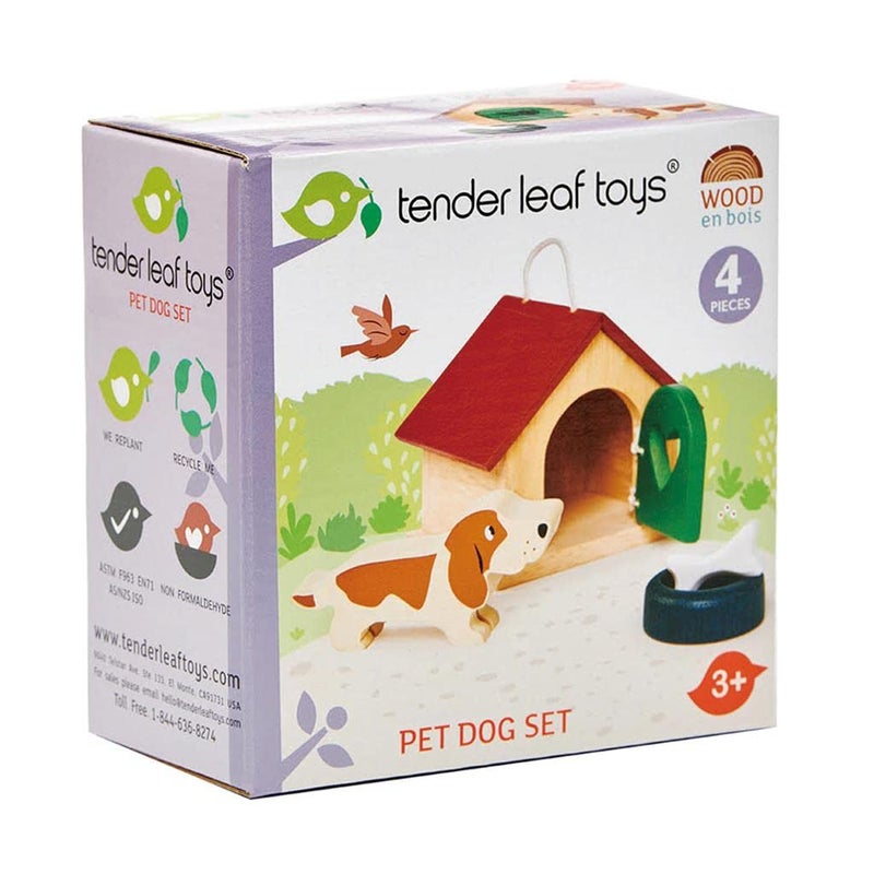 Tender Leaf Toys - Pets Sets for Doll House Accessories - Great Add-on Pet Play Set to Any Dollhouse - Encourage Creative and Imaginative Fun Play for Children - Age 3+ (Pet Dog Set) - Image 1